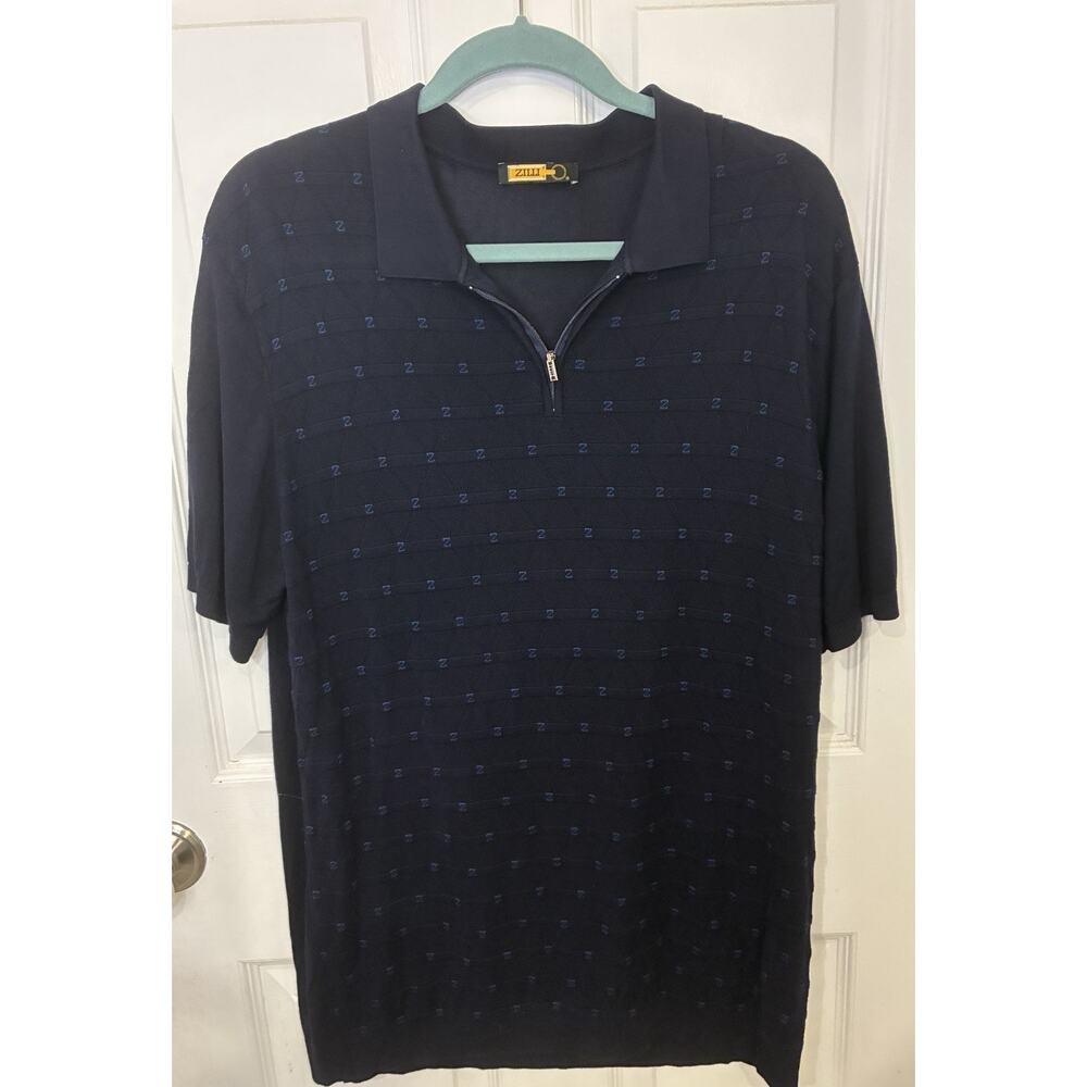Authentic Zilli Paris Silk/Tencel Knit Polo Men’s XL Tagged 58 See Measurements